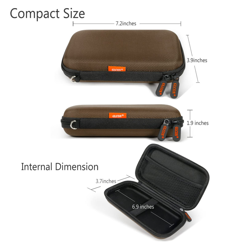 External Hard Drive Case - GLCON Shockproof EVA Carrying Case for WD My Passport Element Seagate Expansion Backup Toshiba 1TB 2TB 4TB - High Protection Portable Travel Electronic Power Bank Bag