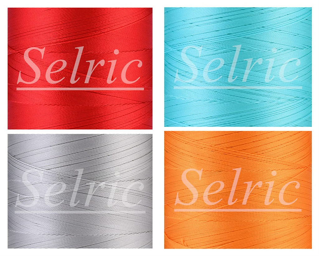 Selric UV Resistant High Strength Polyester Thread #69 T70 Size 210D/3 for Upholstery, Outdoor Market, Drapery, Beading, Purses, Leather （(Light) Yellow）