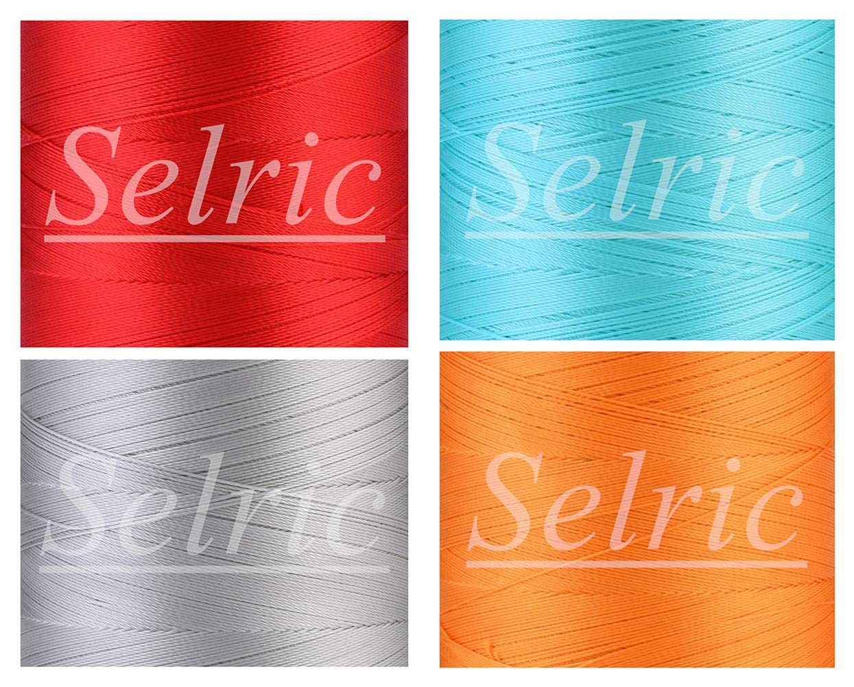 Selric UV Resistant High Strength Polyester Thread #69 T70 Size 210D/3 for Upholstery, Outdoor Market, Drapery, Beading, Purses, Leather （(Light) Yellow）