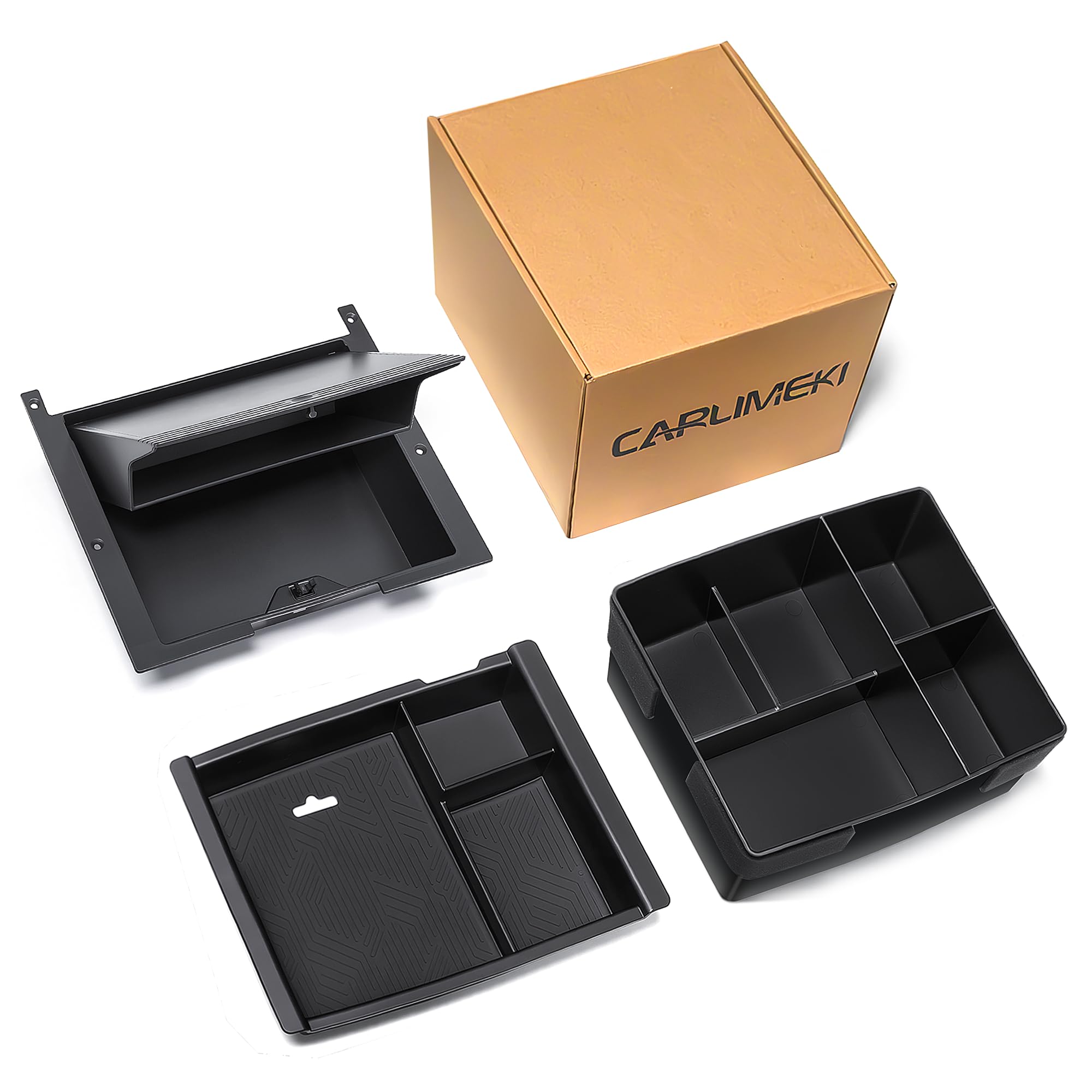 Carlimeki Center Console Organizer (3-piece set) for Tacoma 2016-2023 - for Tacoma Accessories