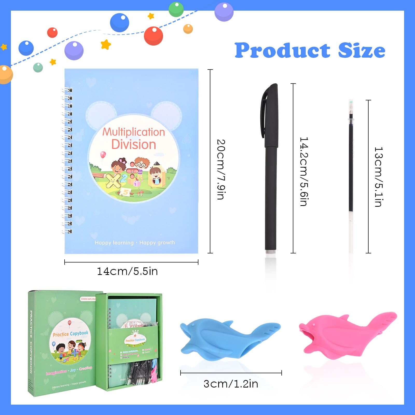 AALGO Large Magic Grooved Writing Practice Books- Reusable Handwriting Practice for Kids 8-10 - Preschool Workbook- Letter Tracing for Kids Ages 3-5