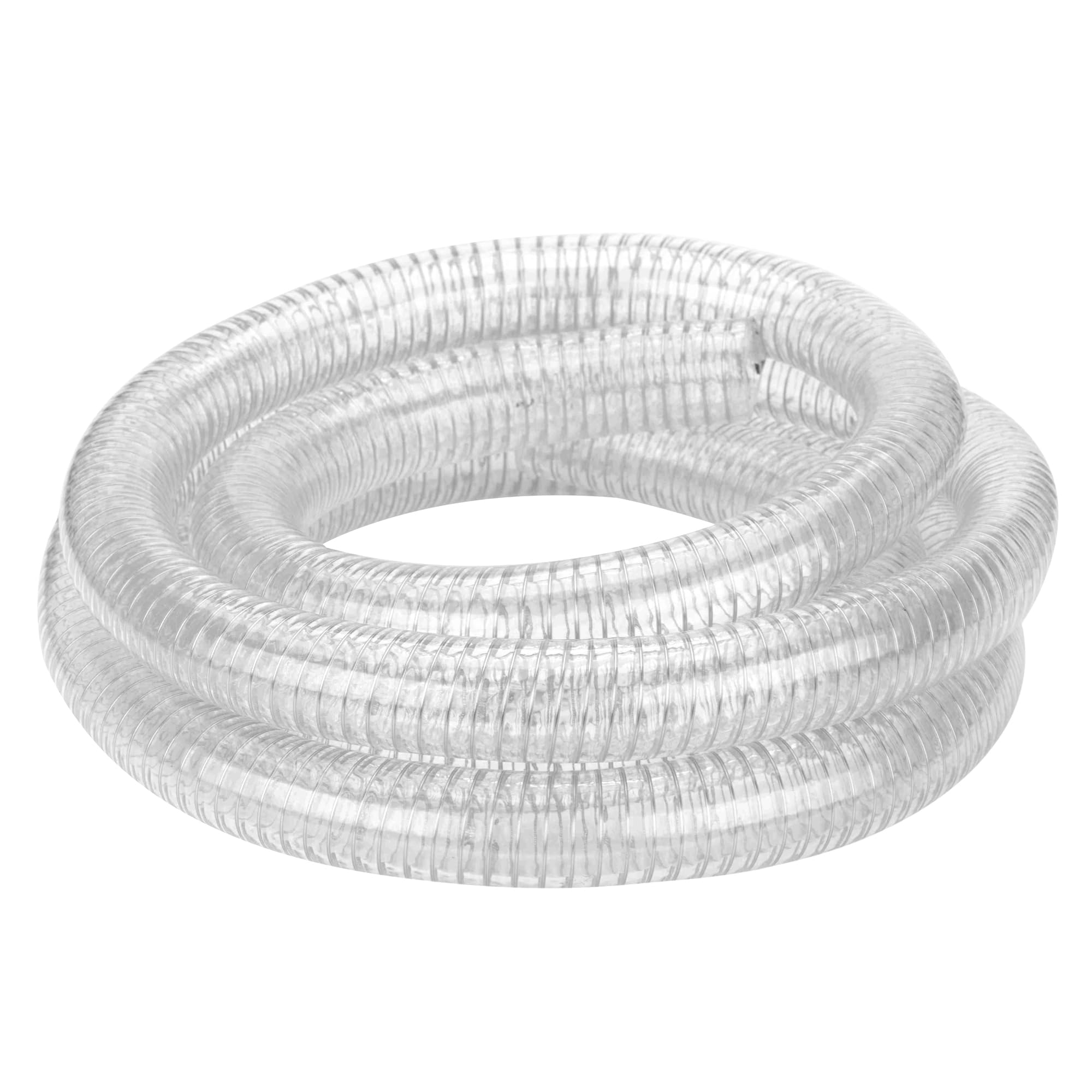 1"id-5ft PVC Reinforced Tubing Steel Wire Suction Flexible Hose Vinyl Tubing Heavy Duty PVC Vacuum Hose Drain Fuel Oil Gas Water for Marine Bilge Pump Pond Spa