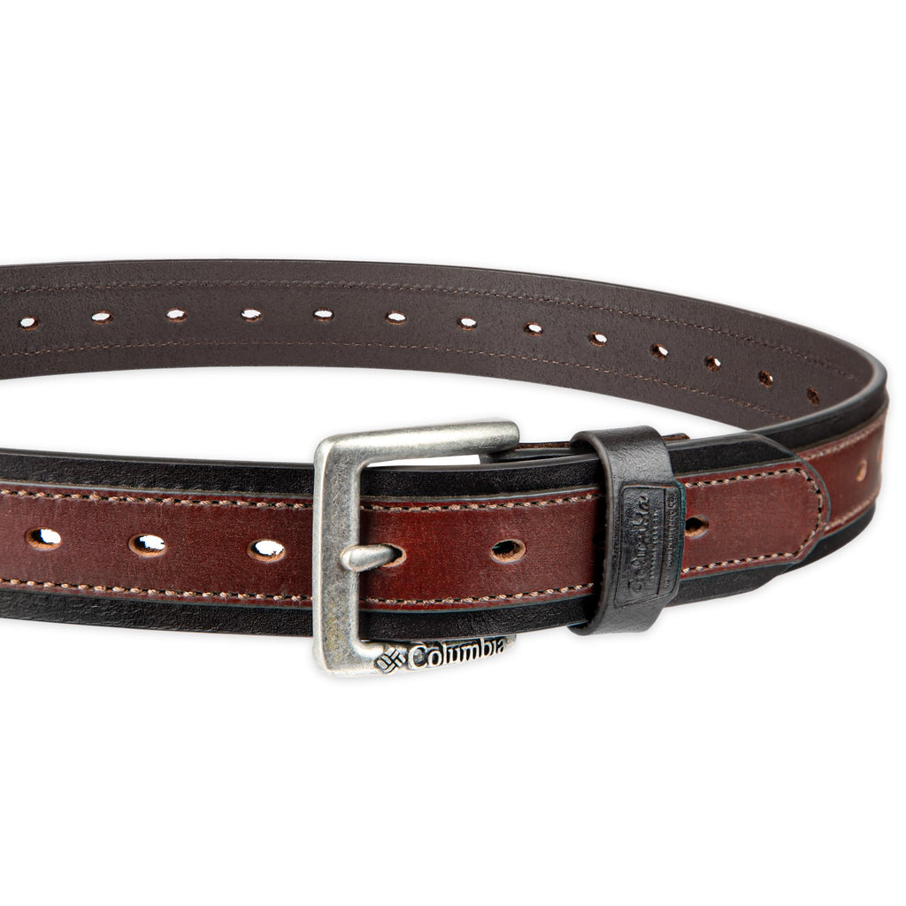 Columbia Men's Leather Casual Belt Tan & Brown Classic Style for Everyday Wear