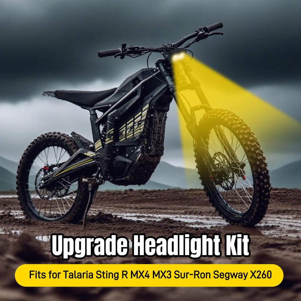 motoparty Headlight Kit for Sur-Ron Segway X260, Clear White 6000-6500K Spot/Flood Light Pods Combo Kit, Motorcycle Lights Bars Accessories, Bright Front Lamp （3 Inch）