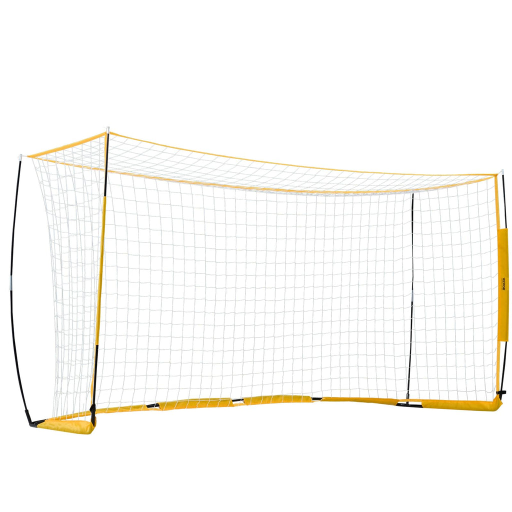 VEVOR Portable Soccer Goal, 12 x 6 ft Large Practice Soccer Net, Steel Fiberglass Structure Training Goal Set with Carry Bag, All-Weather Outdoor Use, for Backyards, Parks, School Fields
