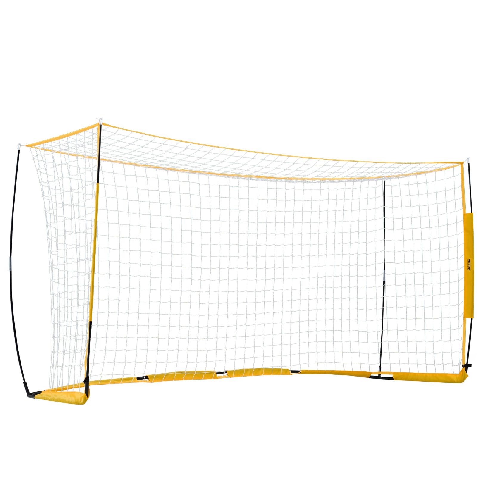 VEVOR Portable Soccer Goal, 12 x 6 ft Large Practice Soccer Net, Steel Fiberglass Structure Training Goal Set with Carry Bag, All-Weather Outdoor Use, for Backyards, Parks, School Fields