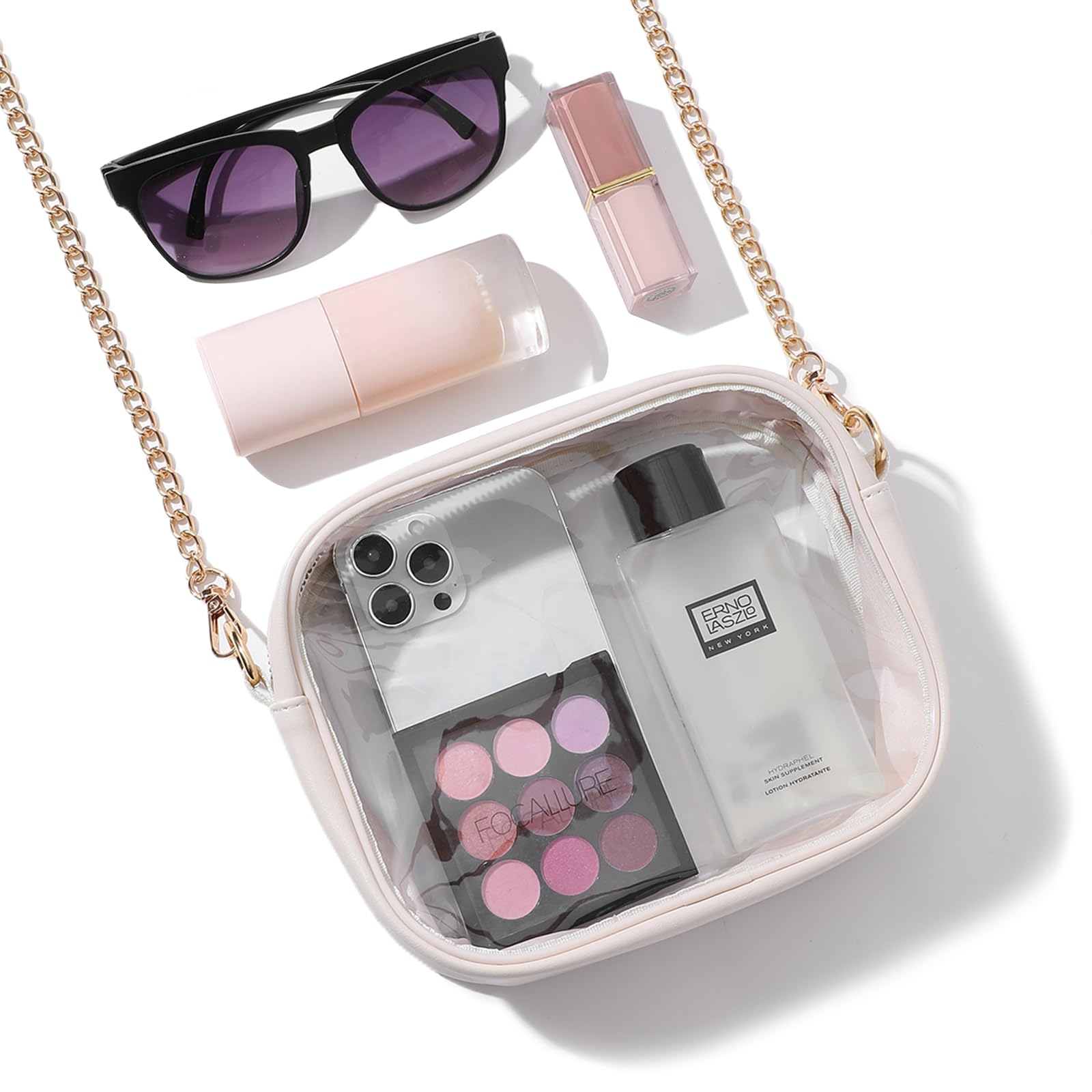 TOBVZOO Clear Bag Stadium Approved, Crossbody Transparent Bag for Concerts Sports Events, Purses for Men & Women