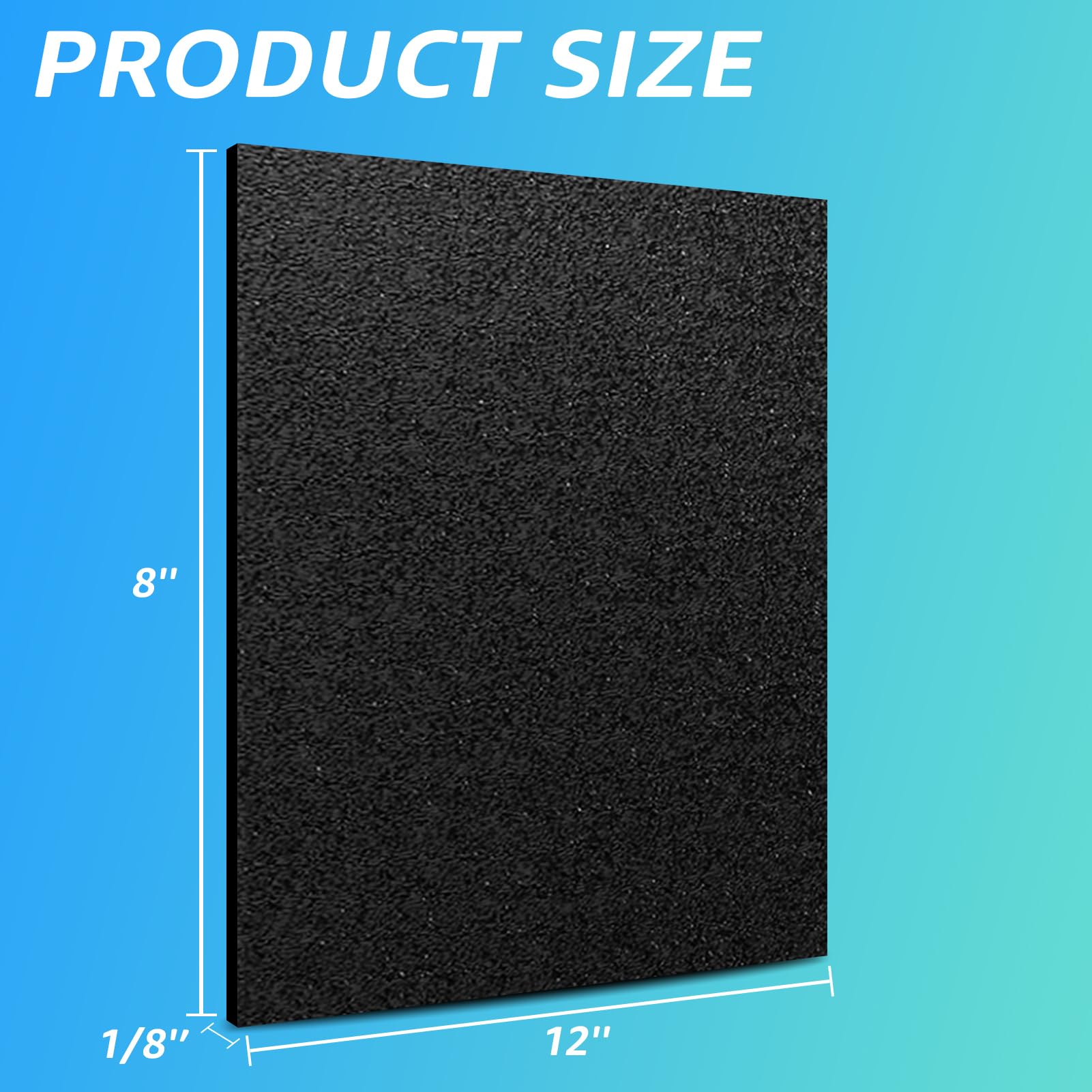 Art3d ABS Plastic Sheets 1/16 Inch Thick 8"x12", 2 Pack - Thermoform Two-Sided Rigid ABS Sheet (Textured Plastic Front & Smooth Back)