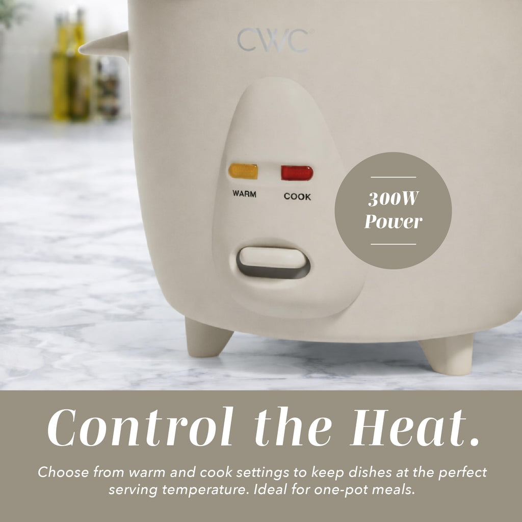 COOK WITH COLOR 6 Cup Rice Cooker 300W - Effortless Cooking and Perfectly, Cooks 3 Cups of Raw Rice for 6 Cups of Cooked Rice, Floral Blue