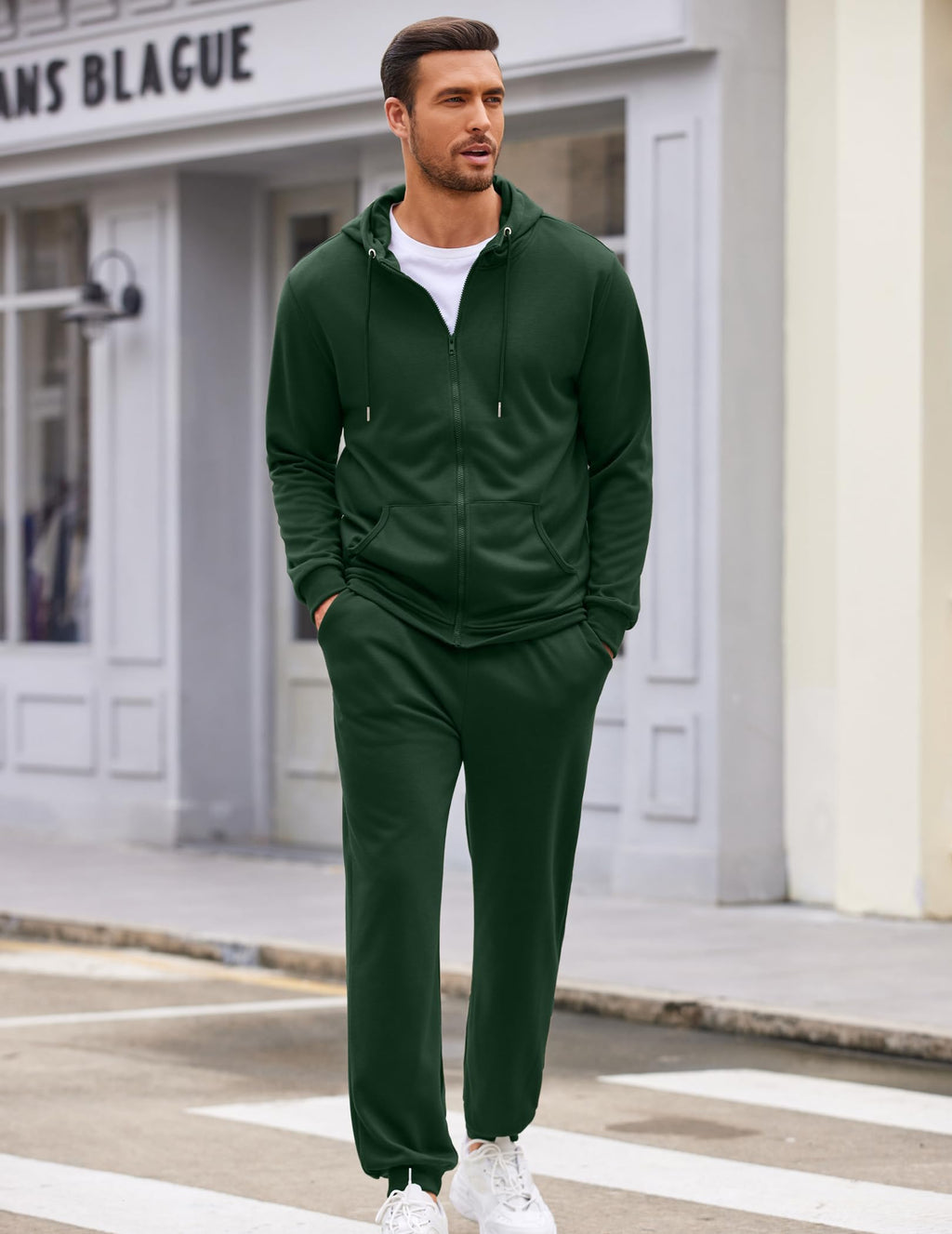 COOFANDY Sweatsuits for Men 2 Piece tracksuit Sets Full Zip Hoodie Sweatpants for Men Casual Sports Jogging Suits S-4XL