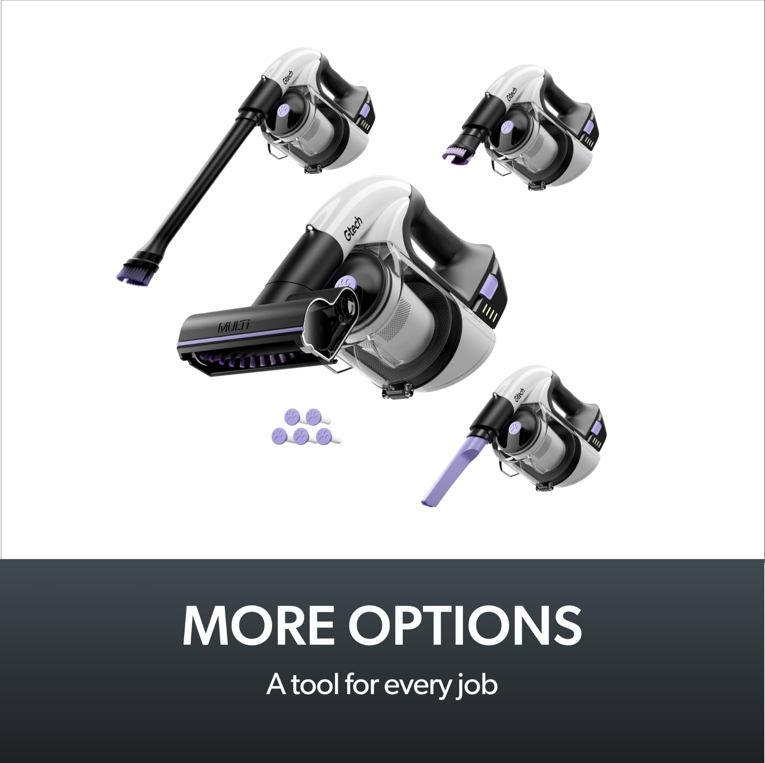 Gtech System Platinum Bundle Vacuum Cleaner Bundle - Includes the AirRam Platinum Upright and the Multi Platinum Handheld - Rechargeable 22V Lithium Ion Battery - Anti-Hair Wrap