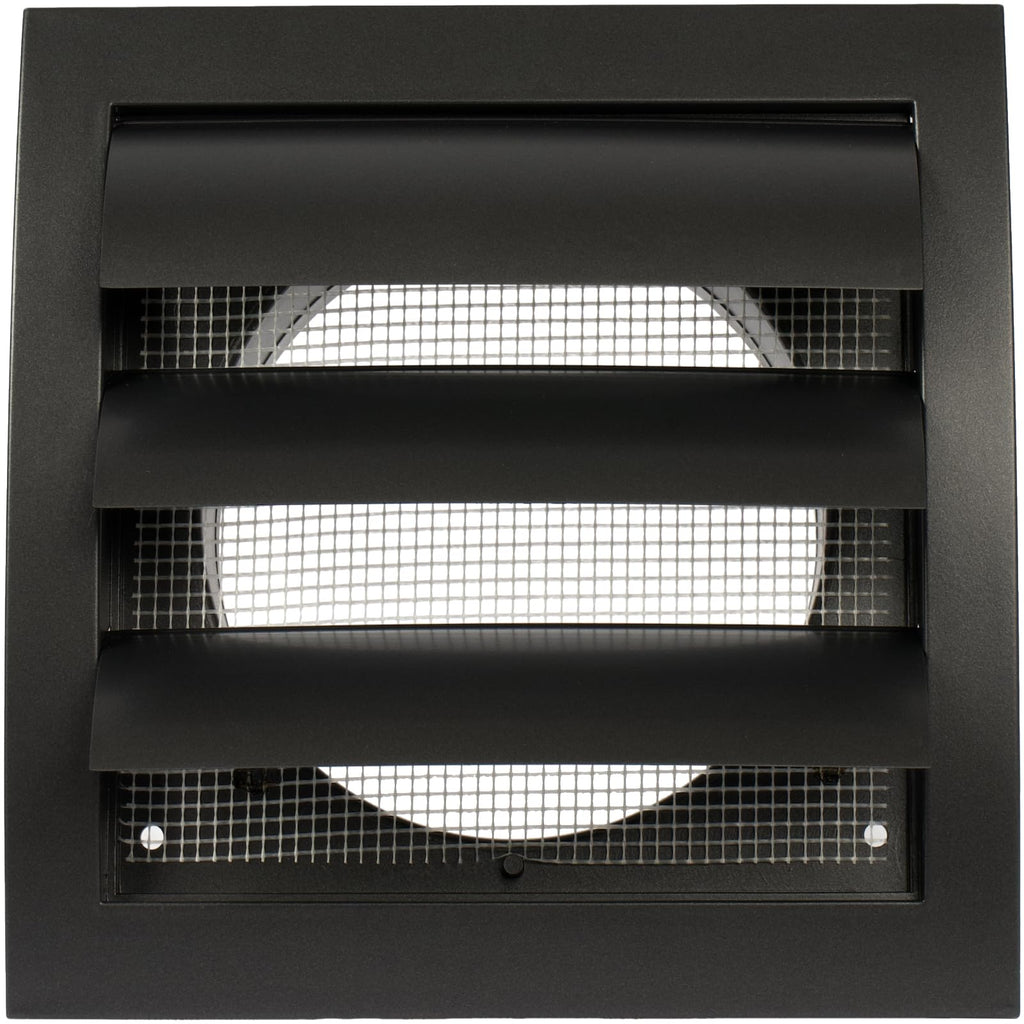 Repa Market 4 Inch Anthracite Dryer Vent Hood/Duct Cover for Walls or Ceiling/ABS Plastic Louvered Air Grille with Built-In Mesh Screen/Exhaust and Dryer Vent Covers for Indoor & Outdoor Use