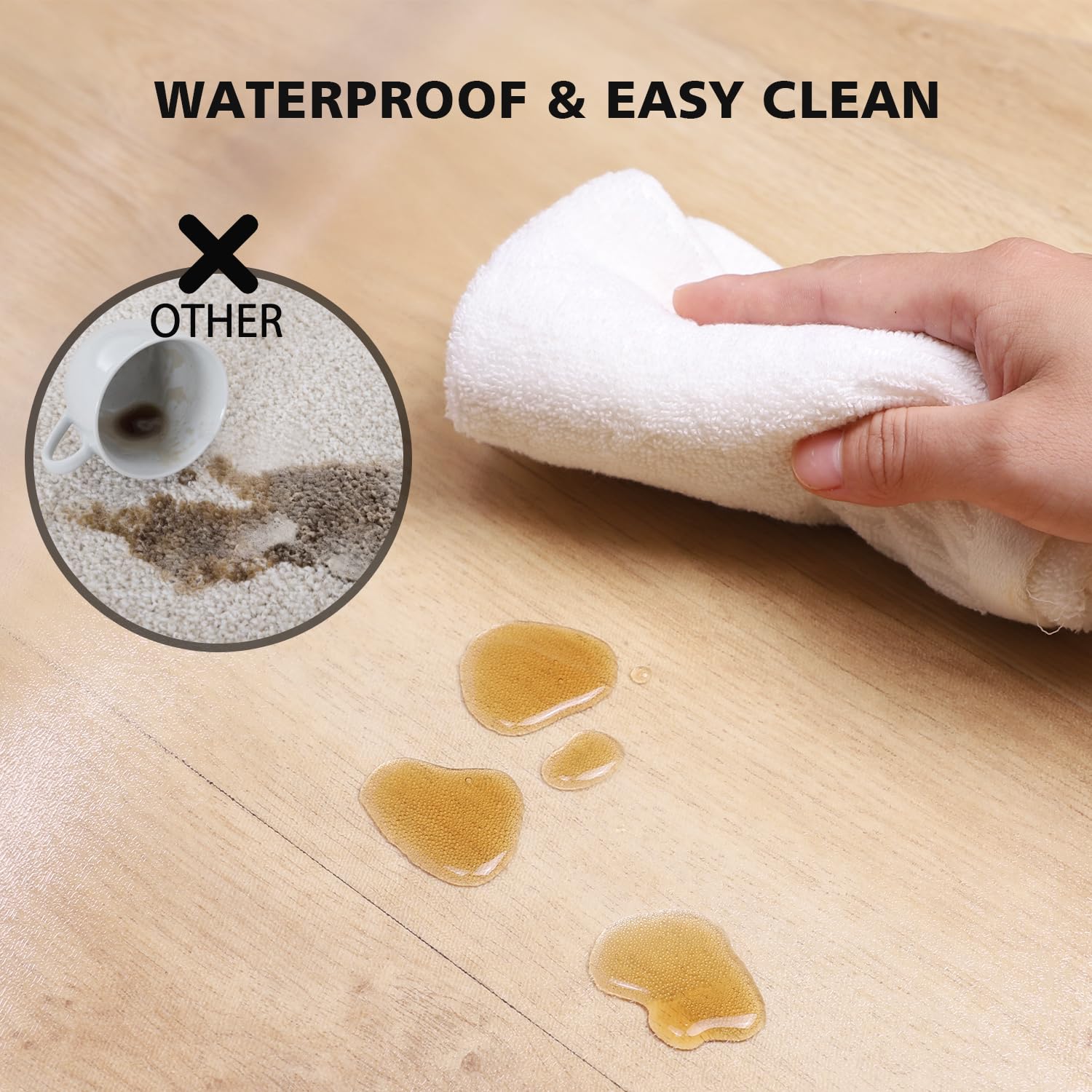 Clear Frosted Floor Mat, PVC Durable Anti-Scratch Floor Mat (24"x 36")