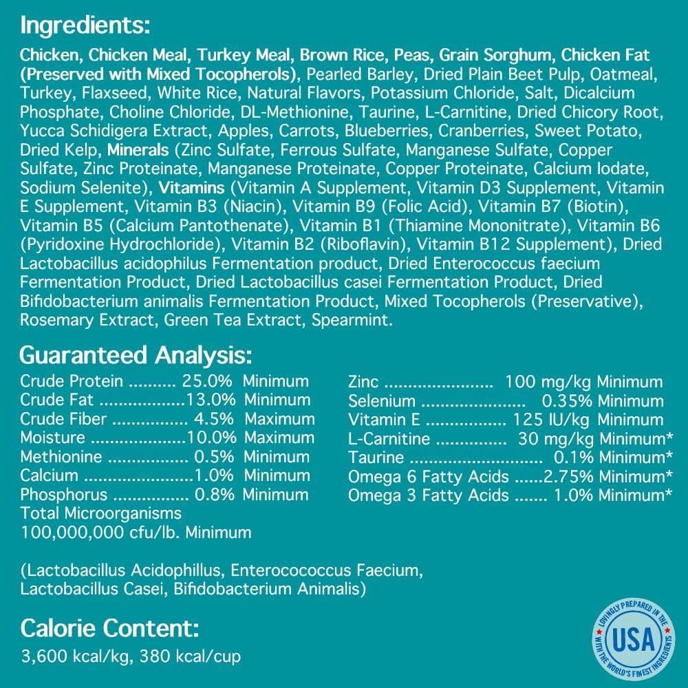 Chicken Soup for The Soul All Natural Premium Small Bites Adult Dry Dog Food, Real Meat First Ingredient, No by-Products, Supports Gut & Immune Health, Beef & Brown Rice, 13.5lb