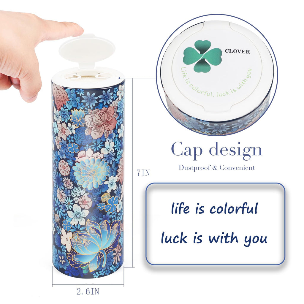 Car Round Canned Tissue Box Cup Holder Facial Tissues,Cylinder Tube Face Towel,4 Canister 3-Ply Car Napkins for Travel Tissue Bulk Fit Home,Office,School by CLOVER