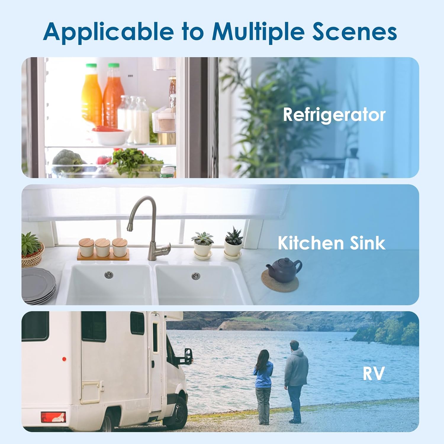 Waterdrop 3US-MAX-F01 3US-PF01 Maximum Under Sink Water Filter, Replacement for Filtrete® Advanced 3US-PF01, 3US-MAX-F01, 3US-PS01, 3US-MAX-S01, Manitowoc K-00337, K-00338, NSF/ANSI 42 Certified