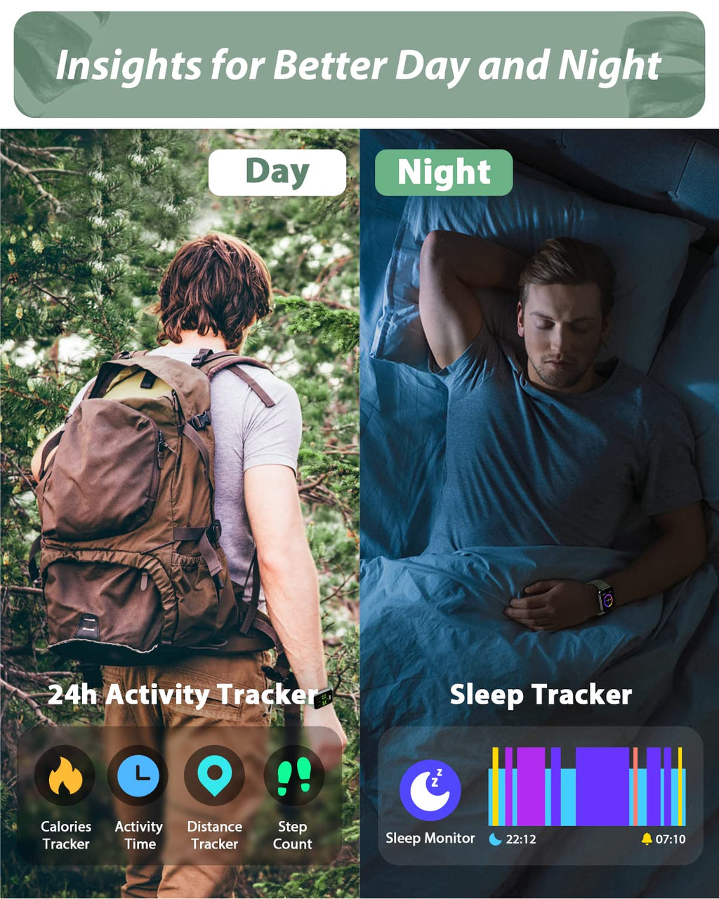 Tensky Smart Watch for Men/Women Android/iPhone/Samsung, Alexa Built-in, 1.8" Touch Screen Fitness Tracker with Answer/Make Calls, 3ATM Waterproof Heart Rate/Sleep/SpO2 Monitor, 120+ Sport Modes
