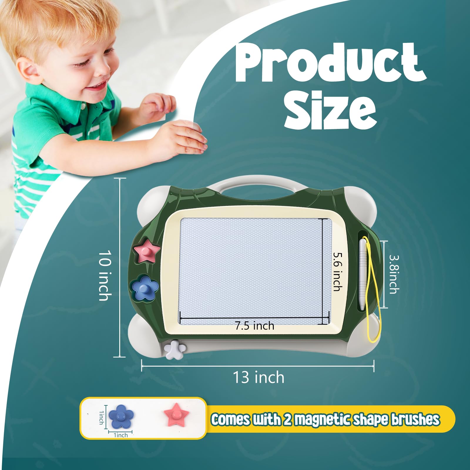 Magnetic Drawing Board, Toddler Toys for Age 1 2 3 Boys Girls, Toddler Drawing Board, Birthday Easter Christmas Halloween Kids Toy Gifts for Boys and Girls