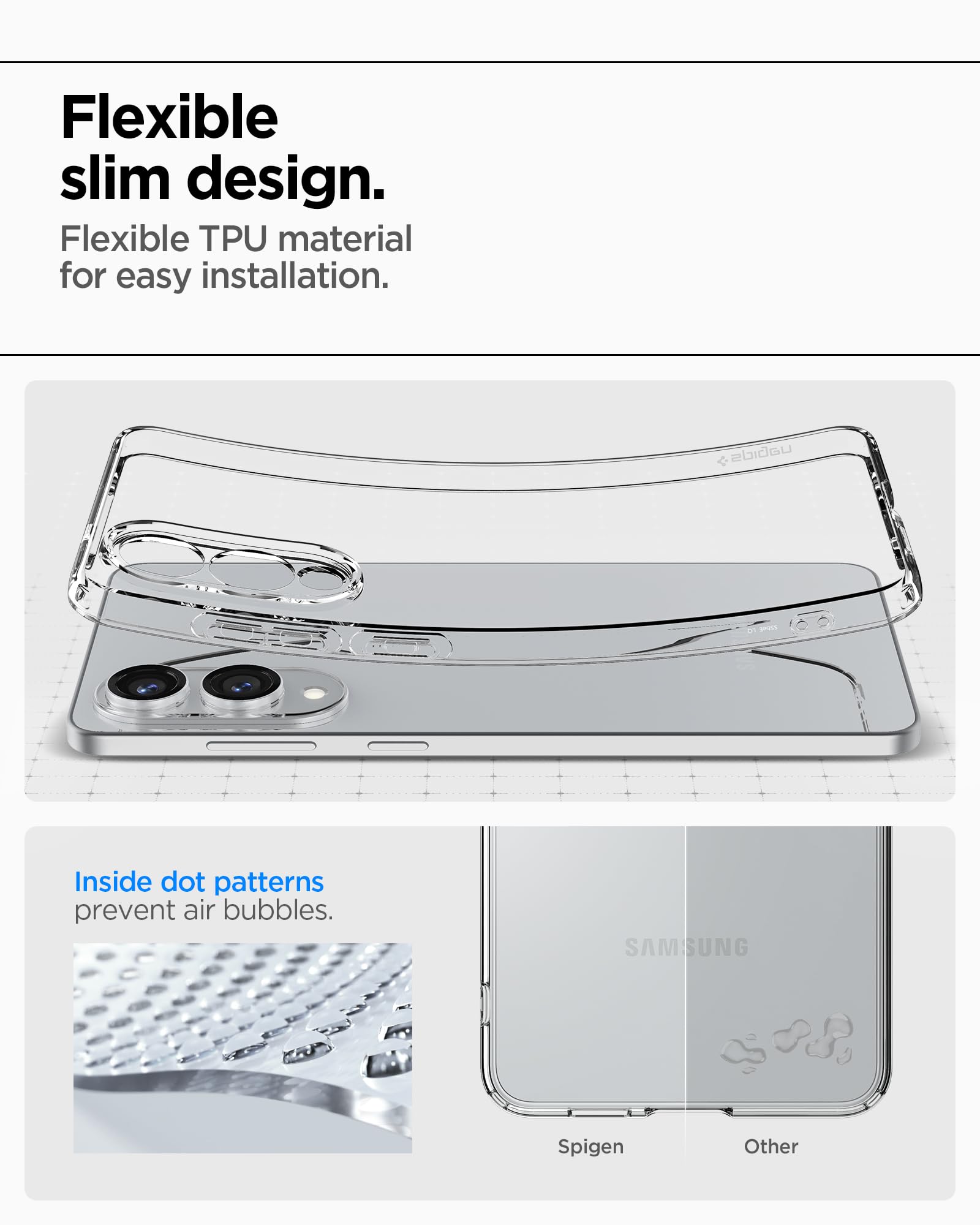 Spigen Liquid Crystal Designed for Galaxy S24 Case (2024) [Military-Grade Protection] - Crystal Clear