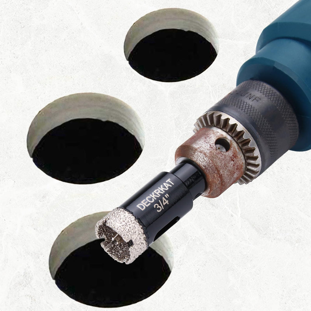 1 Inch Diamond Hole-Saw Bits with Pilot Drill Bit - 2pc 1" Diamond Tipped Tile Hole Saws with Guiding Bit Accurate Drilling for Porcelain Tile Ceramic Pottery Granite Stone Glass Bottles 25mm