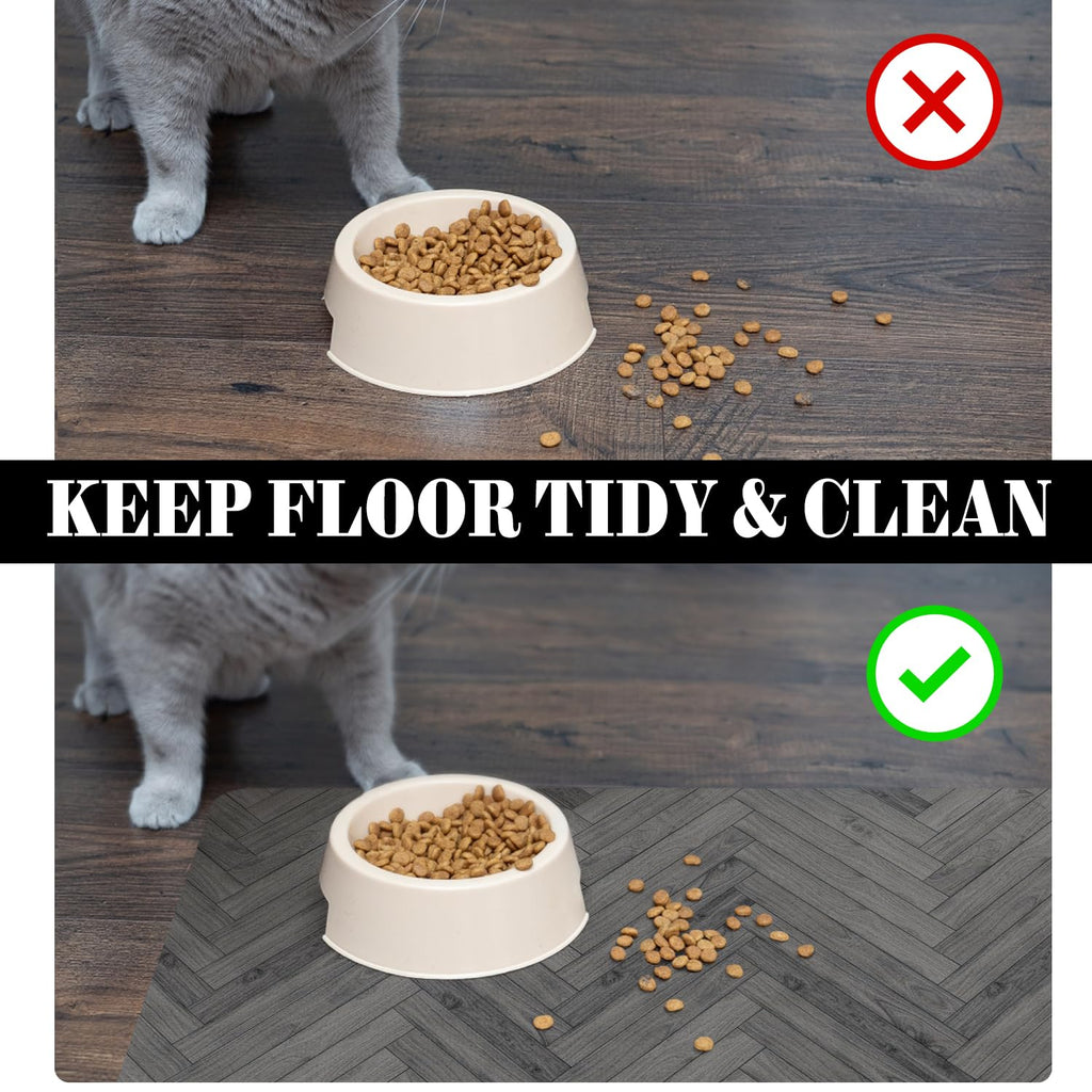 Dog Food Mats for Floors Absorbent, Pet Cat Food Mat - Quick Dry Dog Bowl Mats for Food and Water, Eco-Friendly Boho Pet Supplies