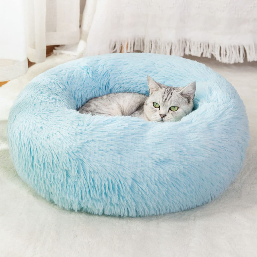 Nisrada Cat Beds for Indoor Cats,15.7 Inch Small Cats Beds, Washable-Round Pet Bed for Puppy and Kitten with Slip-Resistant Bottom