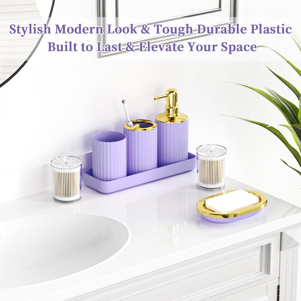 XLHOMO 24 PCS Black Bathroom Accessories Set with Shower Curtain and Rugs, Bathroom Decor Set with Trash Can, Toilet Brush, Soap Dispenser, Toothbrush Holder, Tumbler, Soap Dish and Jars