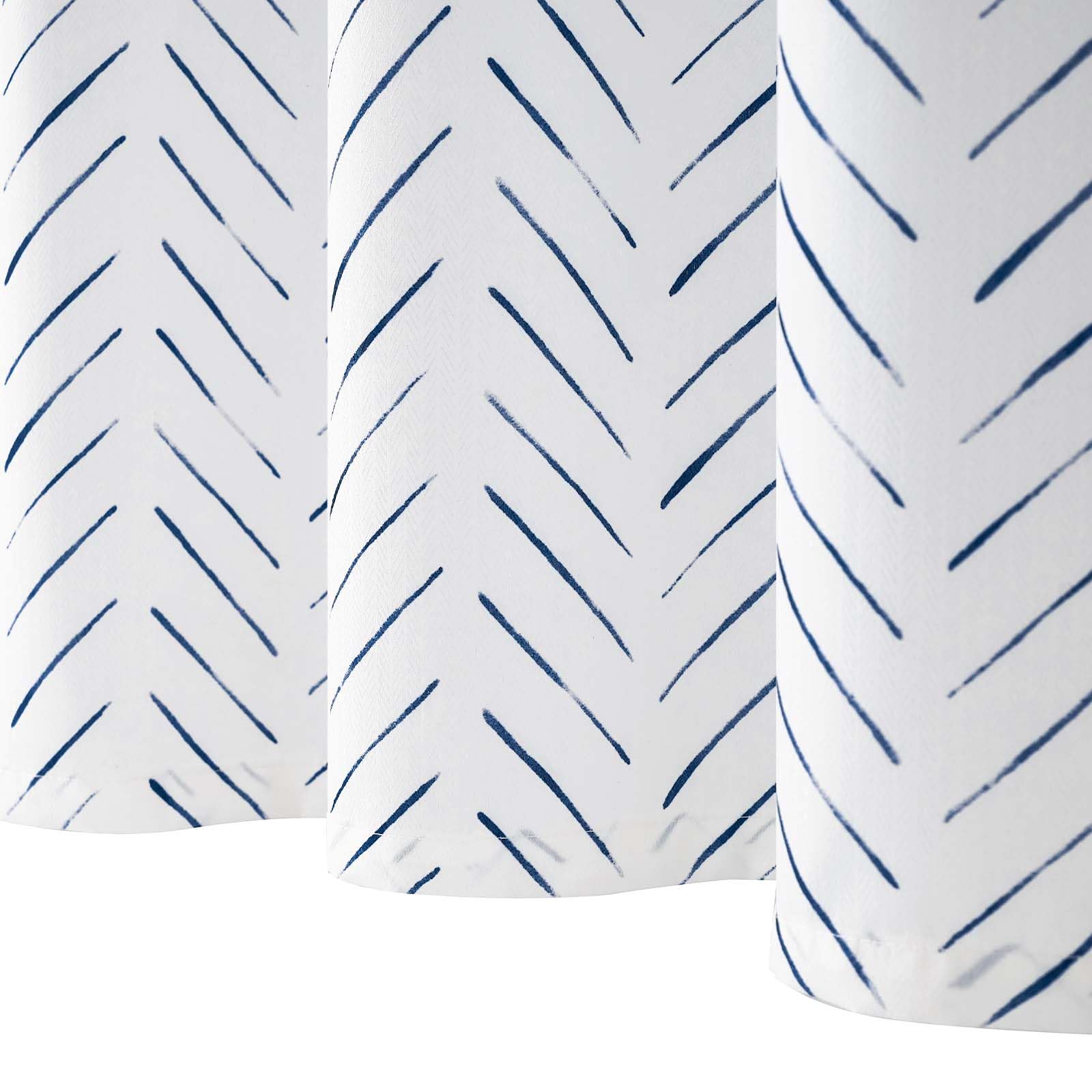 jinchan Small Stall Black and White Shower Curtain 36x72 Inches Inky Herringbone Chevron Zig Zag Waterproof Fabric Modern Farmhouse Shower Curtains for Bathroom with 7 Hooks