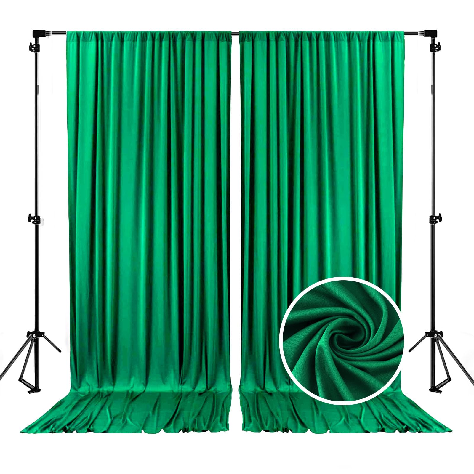 10 x 10 Feet Black A Backdrop Curtain for Partie, Background Curtains for Photoshoot, Birthday, Wedding, Halloween, Thanksgiving, Christmas, New Year Party Decorations 5Ft x 10Ft, 2 Panels