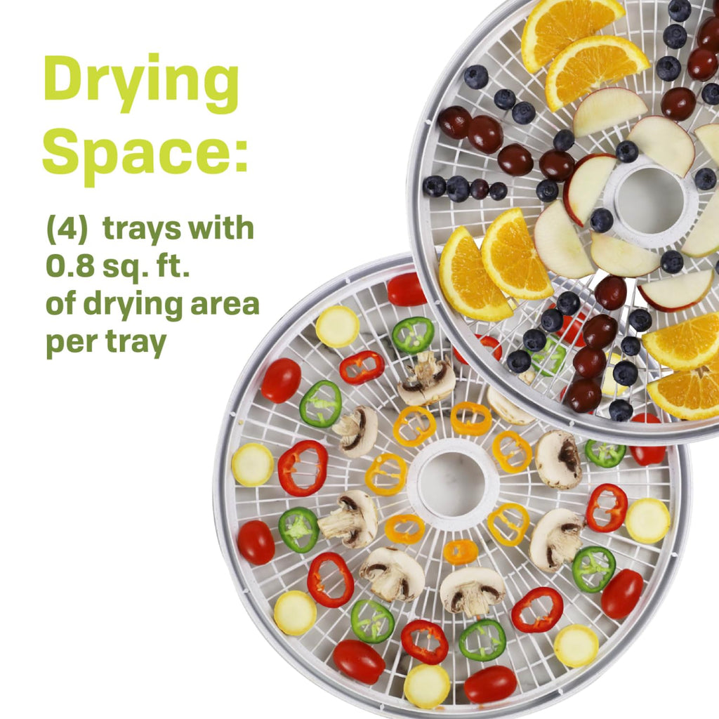 Nesco FD-61 Snackmaster Encore Food Dehydrator for Great Jerky and Snacks, 4 Trays, Gray