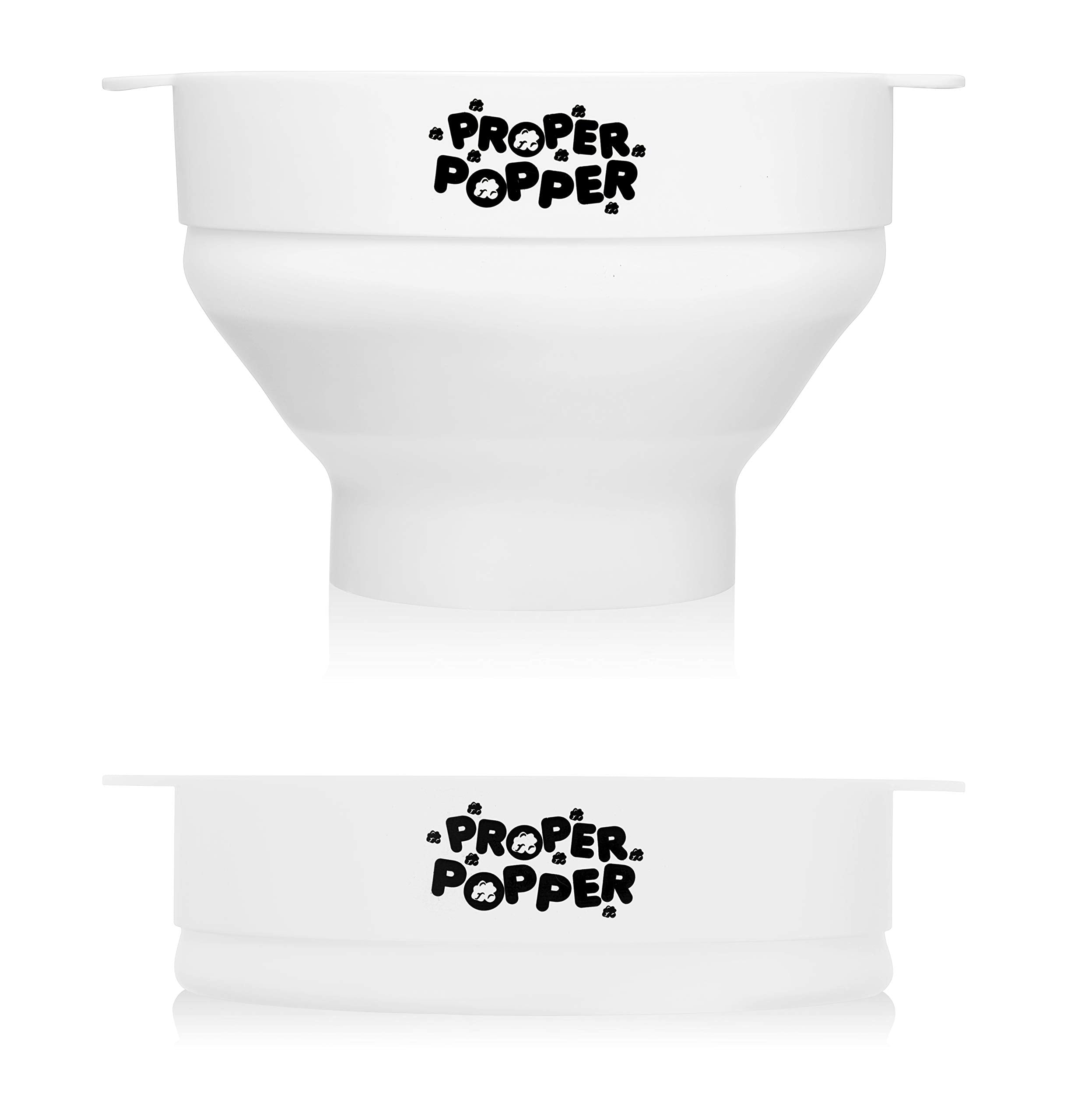 The Original Proper Popper Microwave Popcorn Popper, Silicone Popcorn Maker, Collapsible Bowl BPA Free & Dishwasher Safe - (Aqua)