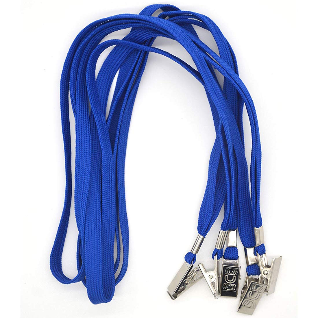 Bird Fiy Black Lanyards 100 Pack Bulk Badge Lanyards with Clip Neck Flat Lanyard with Badge Lanyard Bulldog Clip