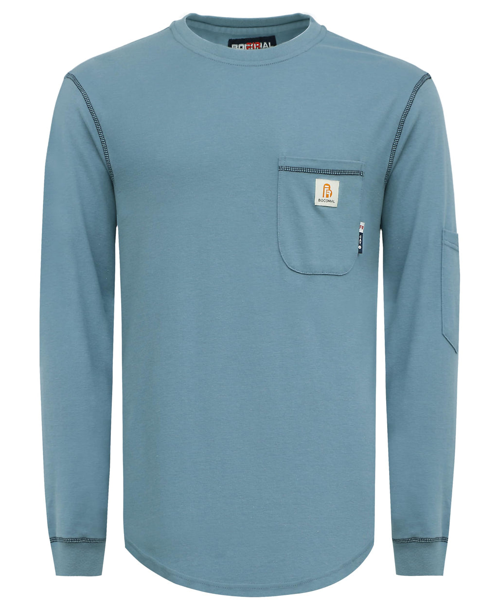 BOCOMAL FR Shirts for Men Lightweight Crew Long Sleeve Flame Resistant/Fire Retardant Shirt…