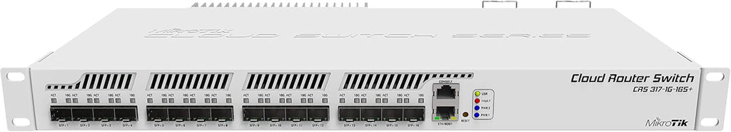 MikroTik CRS317-1G-16S+RM Managed L3 None 1U Grey Network Switch - Network Switches (Managed, L3, None, Mounting Grid, 1U)