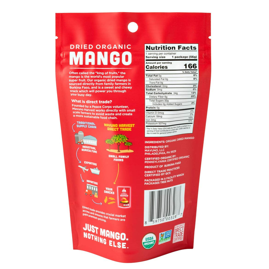 Mavuno Harvest Organic Dried Fruit Variety Pack | Dried Mango, Papaya, Pineapple, Banana, Jackfruit, & Tropical Mix | Healthy, Vegan, No Sugar Added, Non GMO Snacks for Kids & Adults | 2 Ounce, 6 Pack