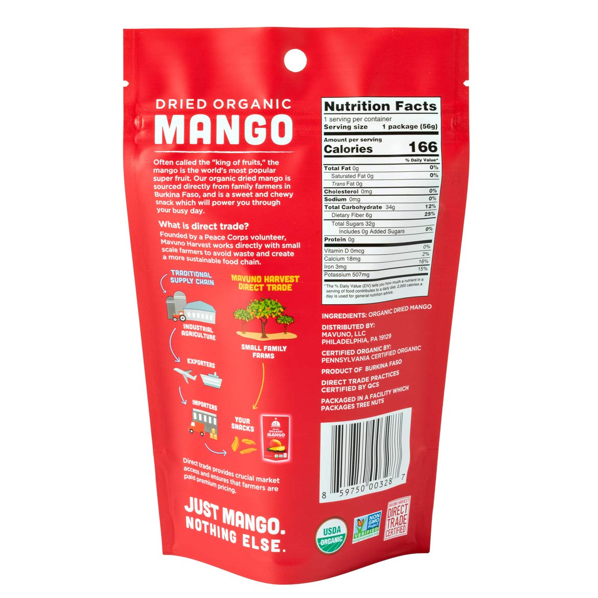 Mavuno Harvest Organic Dried Fruit Variety Pack | Dried Mango, Papaya, Pineapple, Banana, Jackfruit, & Tropical Mix | Healthy, Vegan, No Sugar Added, Non GMO Snacks for Kids & Adults | 2 Ounce, 6 Pack