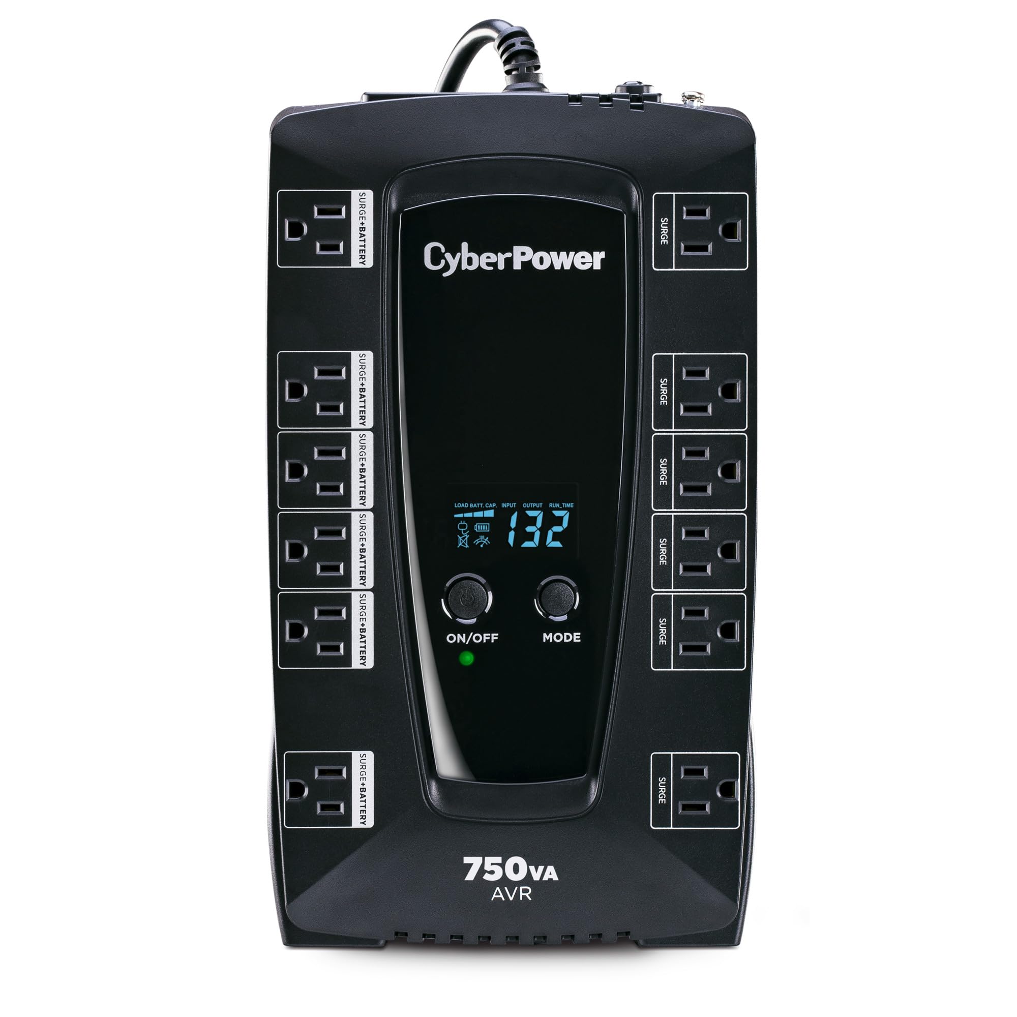 CyberPower AVRG750U AVR UPS System, 750VA/450W, 12 Outlets, Compact