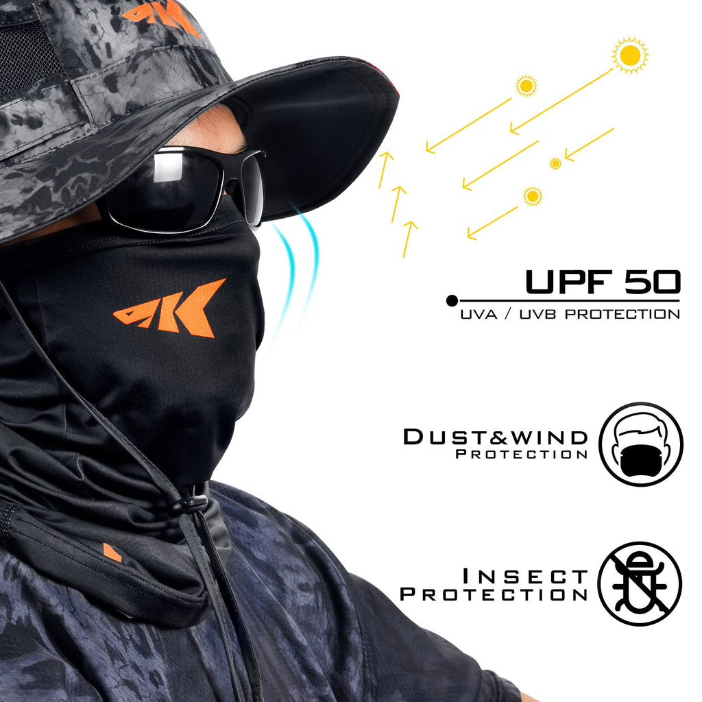 KastKing Sol Armis Neck Gaiter - UPF 50 Face Mask - UV Sun Protection Mask for Men & Women, Fishing, Hiking