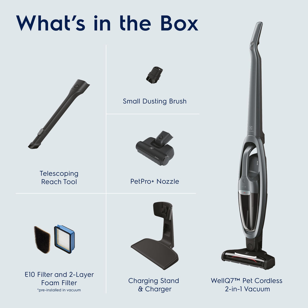 Electrolux WellQ7 Hard Floor Cordless 2-in-1 Vacuum with PowerPro Roller for Hard Surfaces, 50-Minute Run Time, 2 Power Modes, Soft Sand