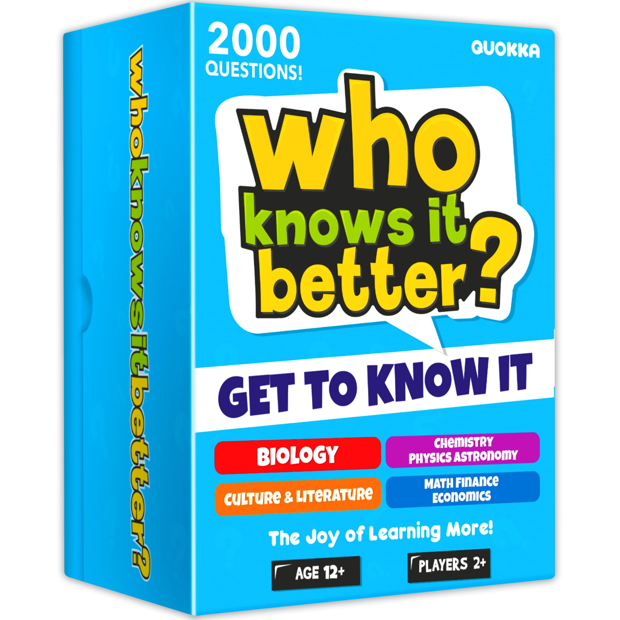 Family Board Games for Kids and Adults - Trivia Card Games for Kids 8-12 and Adults - Who Knows Me Better for Family Game Night - 500+ Facts Questions from Ages 6-8 — Fun Travel Car Activities for 5+