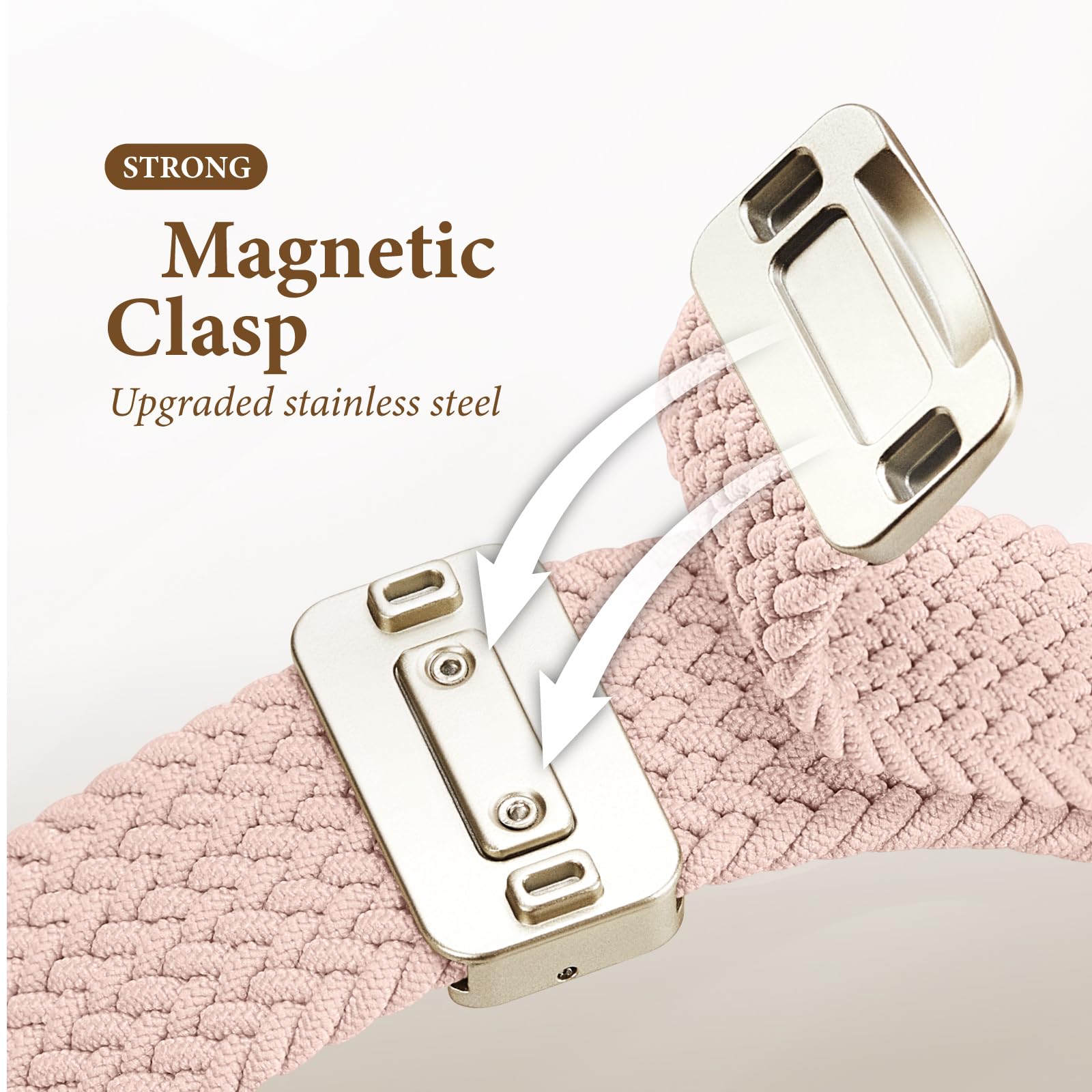 Braided Stretchy Bands with Magnetic Clasp Compatible for Apple Watch Band 38mm 40mm 41mm 42mm 44mm 45mm 46mm 49mm Women Men, Nylon Sport Solo Loop for iWatch Series 11 10 9 8 7 6 5 4 3 Ultra 3 2 1 SE