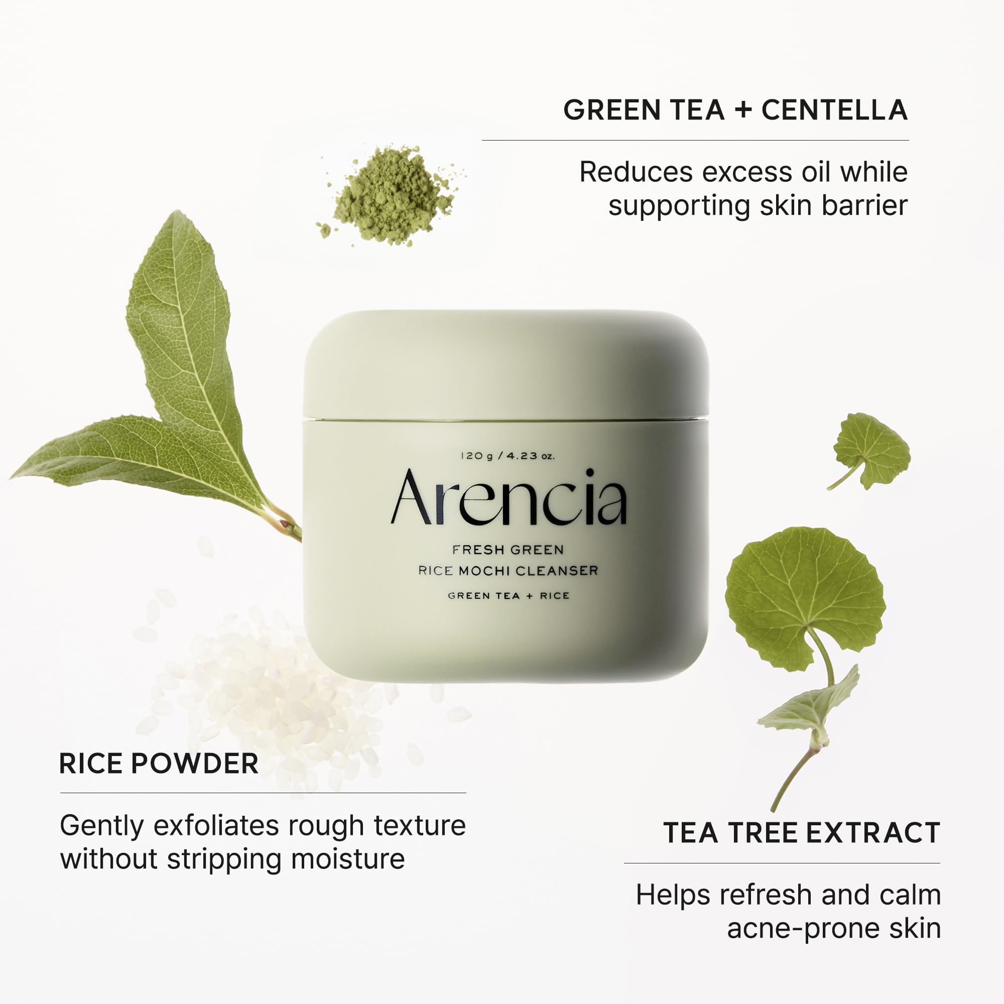 Arencia Calendula Rice Mochi Fresh Cleanser - Moisturizing & Deep-Cleansing (1.76oz)