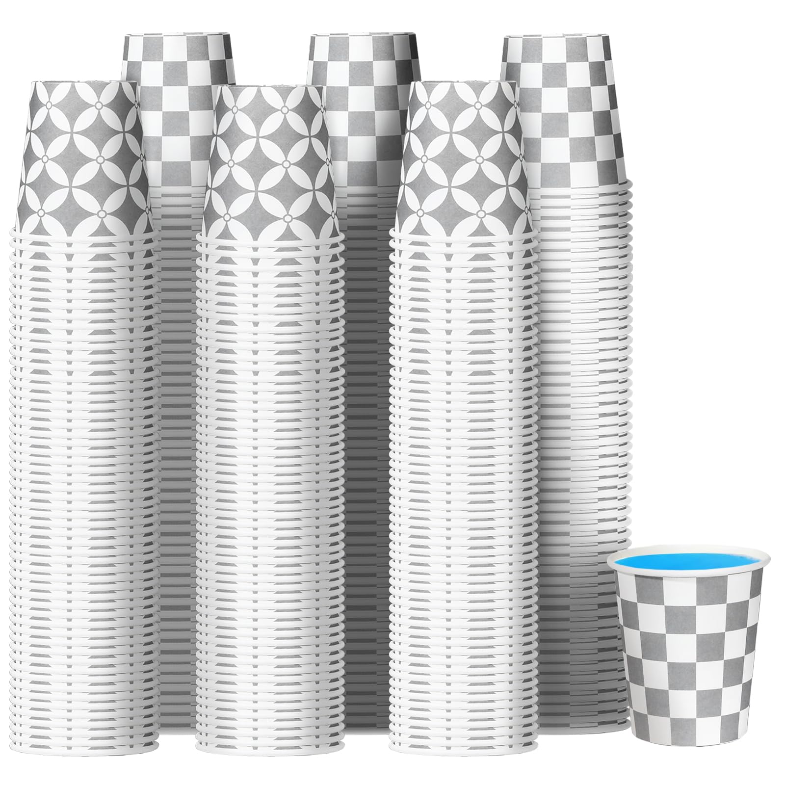 BYSNOW 100 Pack 3 oz Paper Cups, Disposable Bathroom Cups, Small Mouthwash Cups, Mini Paper Cups for Bathroom, White 100Pack