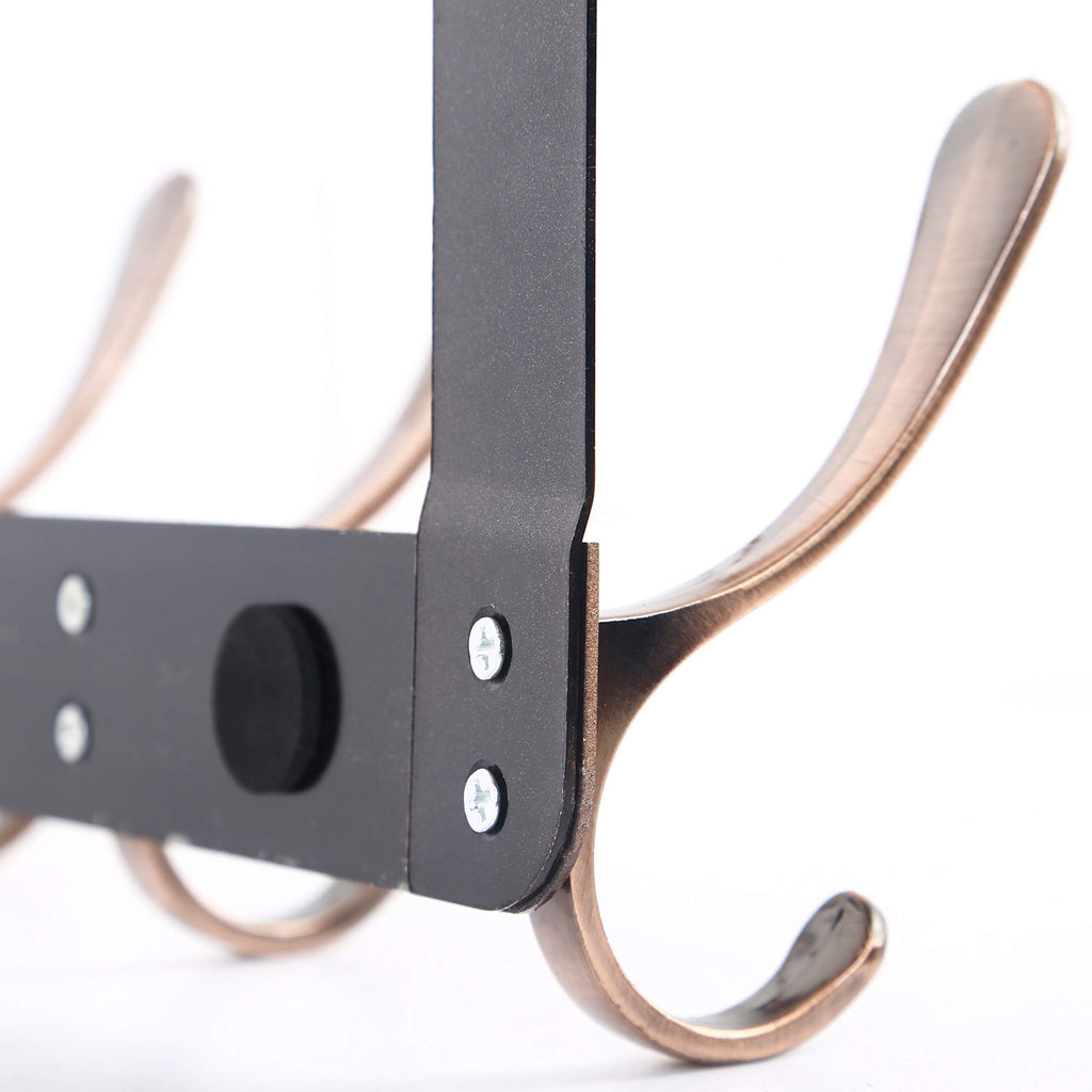 SKOLOO Over The Door Hook, Door Hanger Hooks for Hanging Clothes, Towels, Coats, Hats, Over The Door Towel Hook - Black, Assembly Required