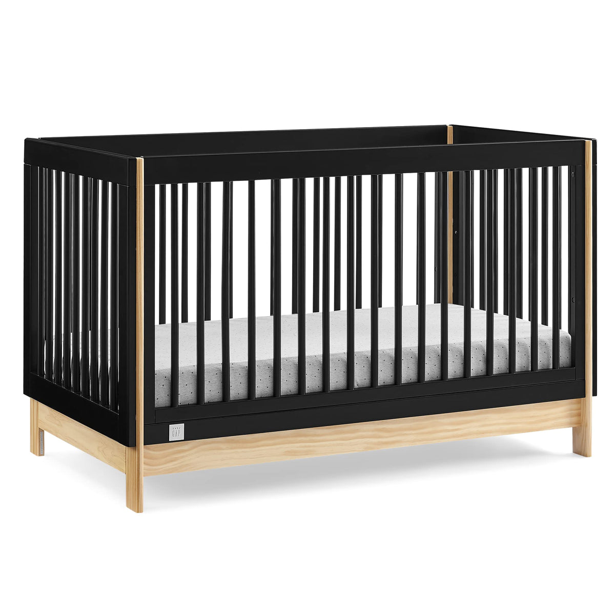 GAP babyGap Tate 4-in-1 Convertible Crib - Greenguard Gold Certified, Bianca White/Natural
