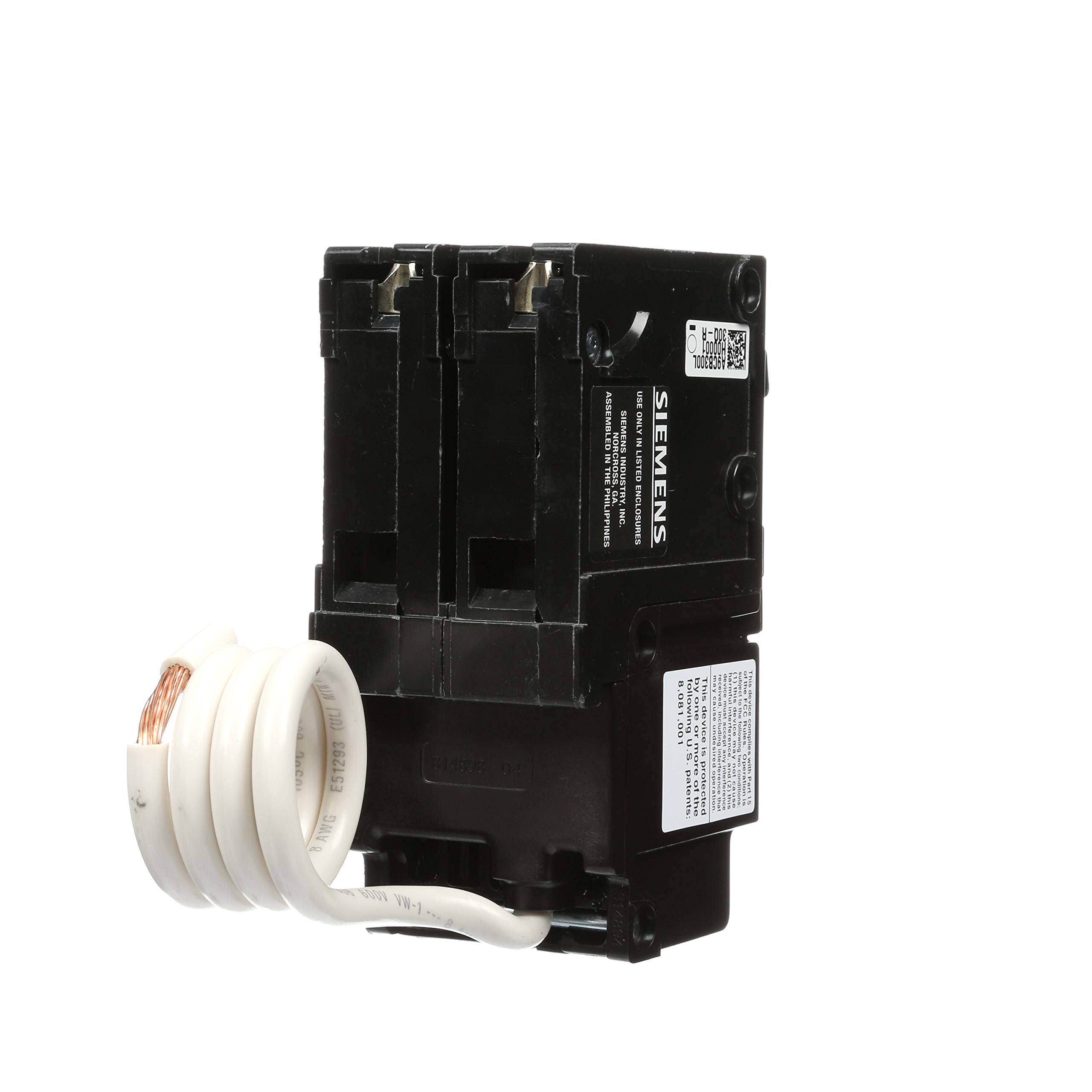 Siemens QF230A 30 Amp, 2 Pole, 120/240V Ground Fault Circuit Interrupter with Self Test and Lockout Feature, Cardboard Packaging