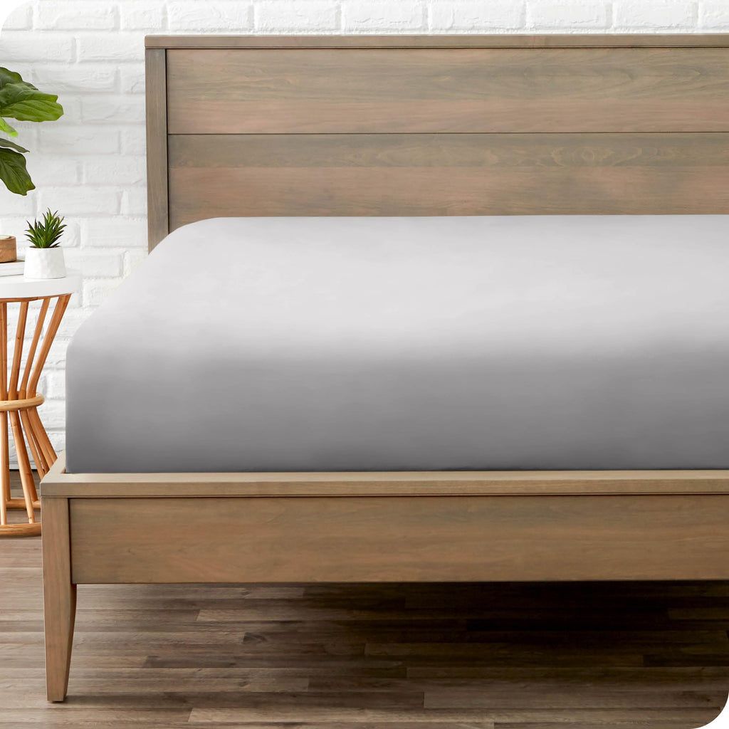 Bare Home Fitted Bottom Sheet Twin Size - Premium 1800 Ultra-Soft - Hotel Luxury - Deep Pocket - Durable and Long Lasting (Twin, White)