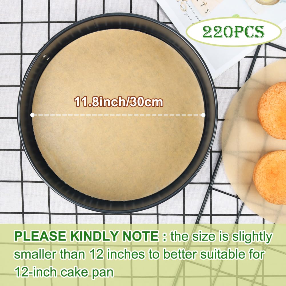 BOYAN 6 Inch Parchment Paper Rounds, Set of 220, Hamburger Patty Paper/Burger Press Paper, Non Stick Small Pre-cut Round Parchment Paper for Cake Pan, Springform Pan, Burger Patty Maker and More