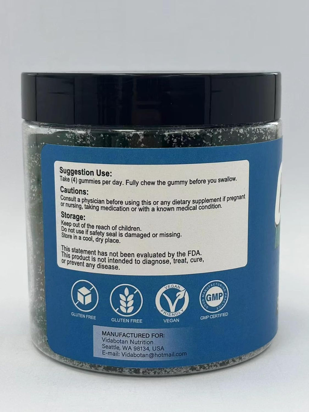 vidabotan Creatine Monohydrate Gummies for Men & Women-5g of Creatine Monohydrate per Serving- Increase Strength and Build Muscle,Sugar Free,Vegan,Blueberry Flavor, 120 Count,B571