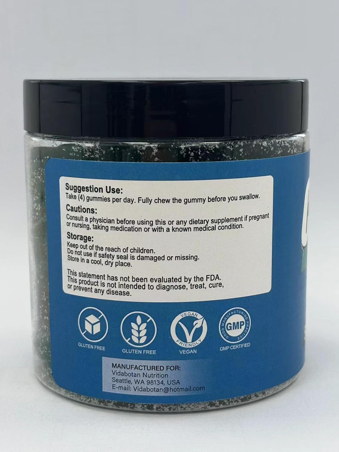 vidabotan Creatine Monohydrate Gummies for Men & Women-5g of Creatine Monohydrate per Serving- Increase Strength and Build Muscle,Sugar Free,Vegan,Blueberry Flavor, 120 Count,B571